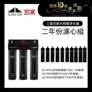 【GUNG DAI 宮黛】二年份濾芯組(三道過濾淨水器)-三道濾芯更換 GD PRO/GD RESIN/GD MAX