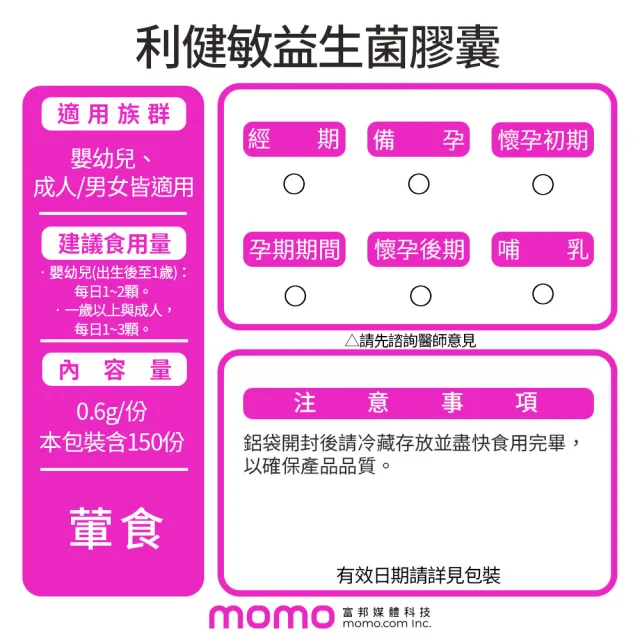 【景岳生技】利健敏PLUS益生菌膠囊150粒/盒(贈牙膏1支 5合一複合益生菌.β-聚葡萄糖.嗜酸乳桿菌)