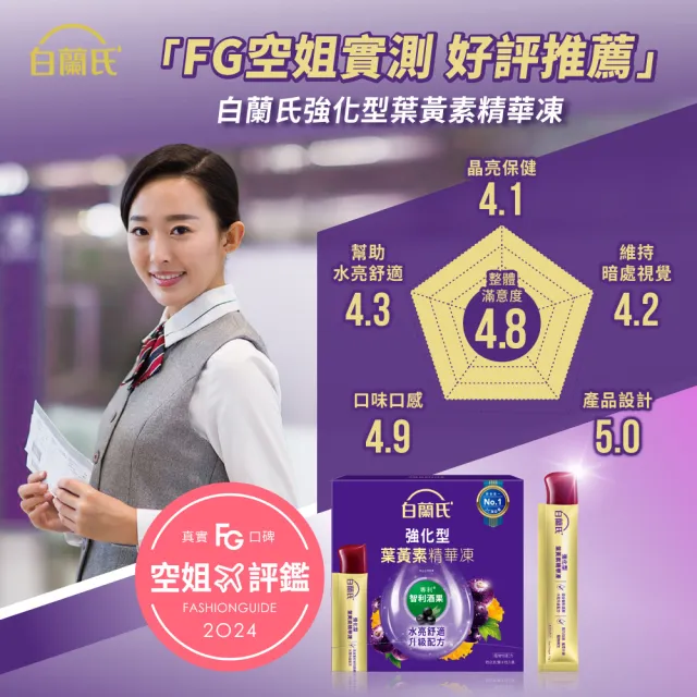 【白蘭氏】強化型葉黃素精華凍15g*15入*2盒 共30入(專利智利酒果30毫克 幫助水亮舒適)
