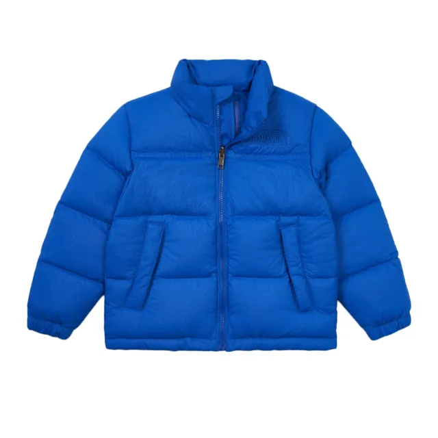 【The North Face 官方旗艦】北面經典1996兒童藍色DWR防潑水羽絨外套｜8EMACZ6(700蓬鬆度)