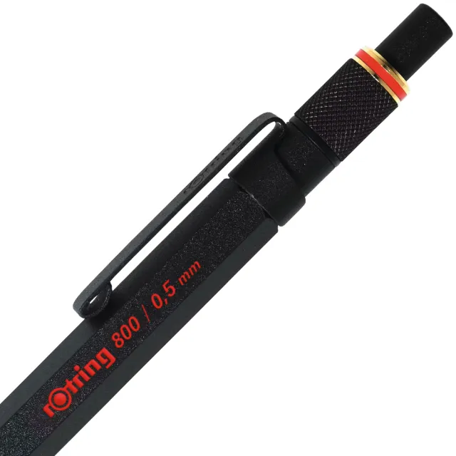 【rOtring】德國紅環rOtring 800型 製圖自動鉛筆 黑色 0.5mm(rOtring 800)