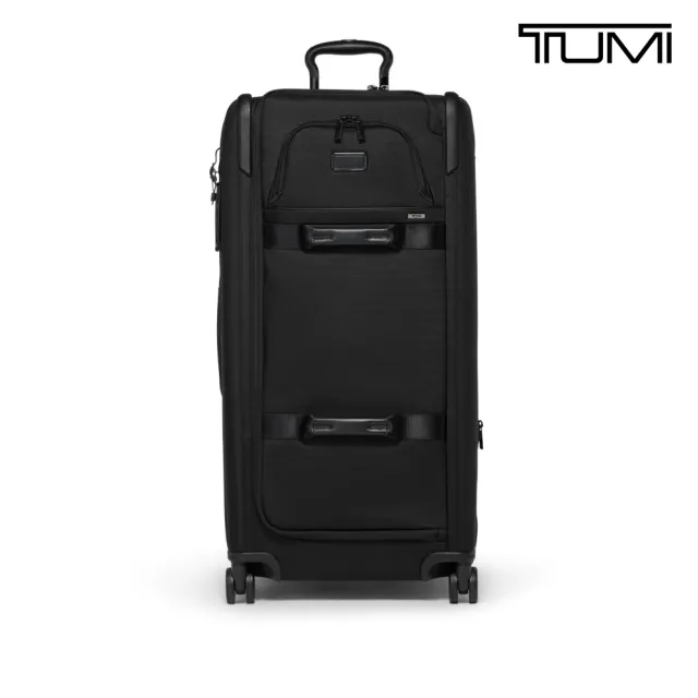 【TUMI】Alpha 彈道尼龍大型前開式可擴展託運行李箱 - 黑