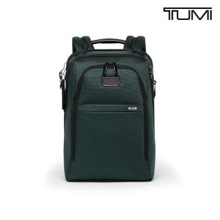 【TUMI】Alpha 中型 15 吋筆電可擴充套件彈道尼龍後背包 - 深松