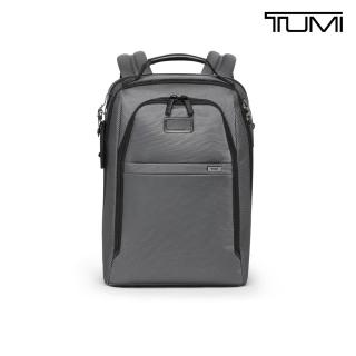 【TUMI】Alpha 中型 15 吋筆電可擴充套件機能尼龍後背包 - 灰反光