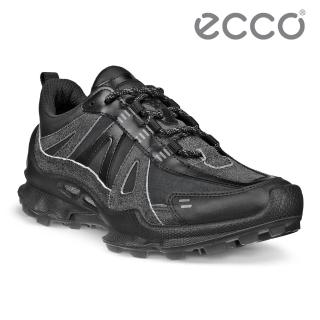 【ecco】BIOM C-TRAIL W NRL聯名款 健步蹤跡拼接設計戶外運動鞋 女鞋(黑色 80343351562)