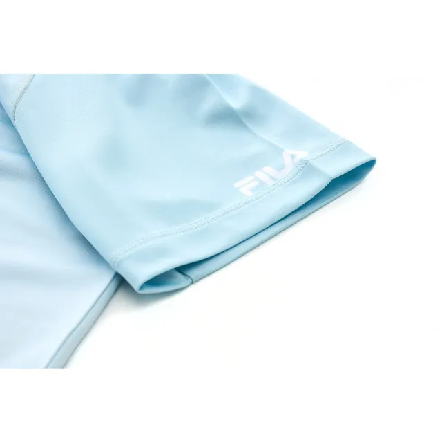 【FILA】FILA 女短袖圓領T恤-水藍 5TEA-5317-SB