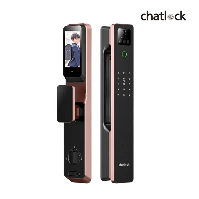 【chatlock】日本製頂級電子門鎖 AI 智慧 A50 - 摩卡棕