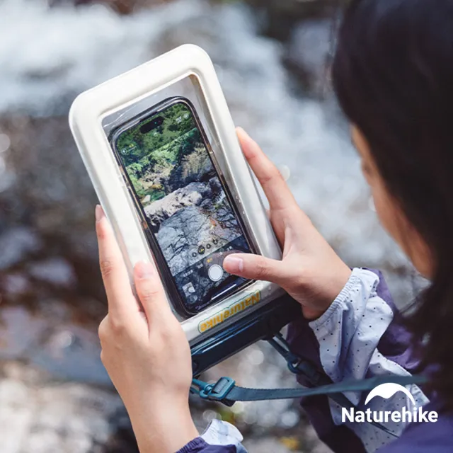 【Naturehike】夾棉充氣浮力IPX8可觸控手機防水袋 BS015(台灣總代理公司貨)