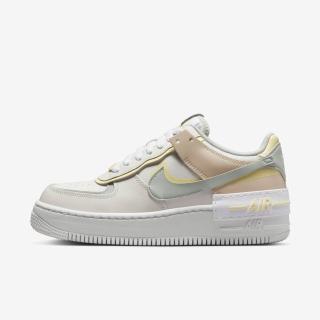 【NIKE 耐吉】W AF1 Shadow 女 休閒鞋 經典 厚底 雙重LOGO 穿搭 米白 粉藍(DR7883-101)