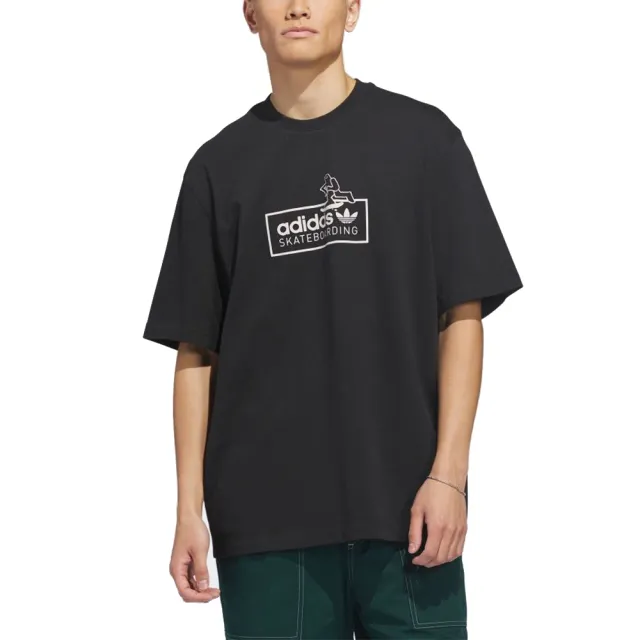【adidas 愛迪達】圓領短袖T恤 GONZ LOGO TEE 男女 - KF1835
