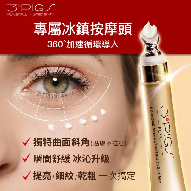【PEZRI 派翠】外泌體撫紋修復亮眼霜20ml(EXOSOME 超能外泌體/外泌體亮眼霜)