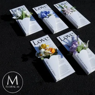 【Floral M】普羅旺斯花園手綁仿真花23cm(人造花/仿真花/假花/花藝DIY/裝飾花禮)