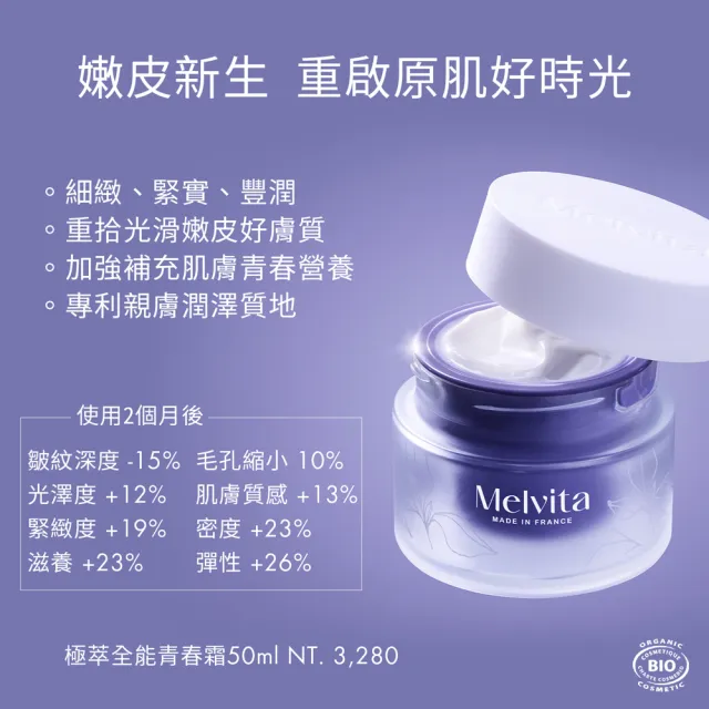 【Melvita 蜜葳特】極萃全能青春霜(50ml)