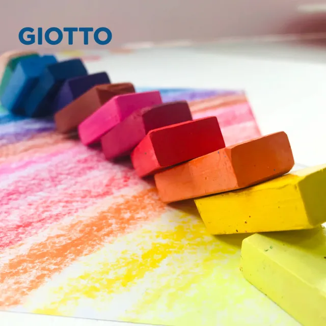 【GIOTTO】兒童蜜蠟磚(12色)｜無毒蠟筆 兒童蠟筆 不沾手 無毒 不易斷 華德福風格