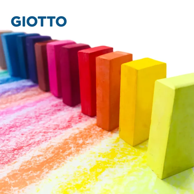 【GIOTTO】兒童蜜蠟磚(12色)｜無毒蠟筆 兒童蠟筆 不沾手 無毒 不易斷 華德福風格