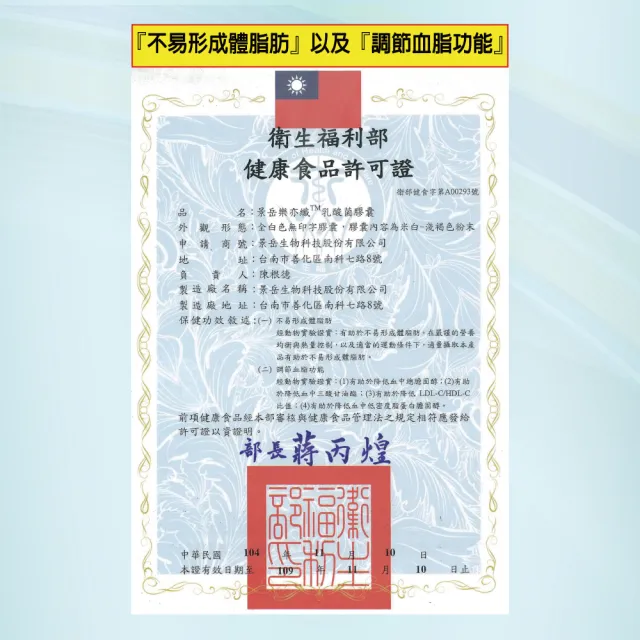 【景岳生技】樂亦纖降體脂降血脂健字號雙認證*10盒(30顆/盒)