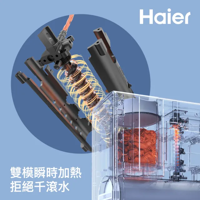 【Haier 海爾】廚下RO四段溫控瞬熱生飲淨水器 濾水器 飲水機 鮮活3.0(含基本安裝)