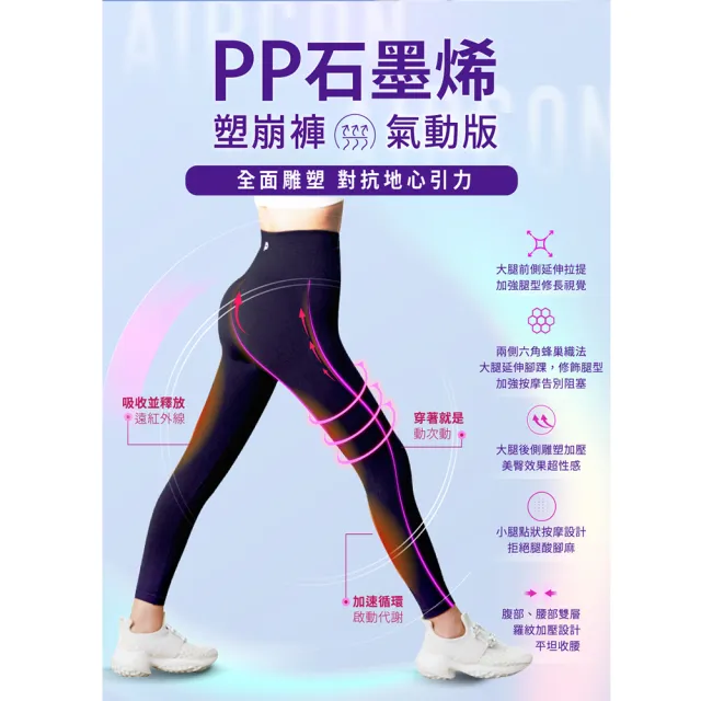 【PP 石墨烯】石墨烯塑崩褲全系列任選2件(林美秀吳淡如代言 顯瘦提臀塑身褲)