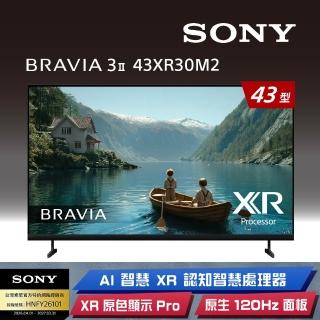 【SONY 索尼】BRAVIA 3II 43型 4K Google TV顯示器 XR (Y-43XR30M2)