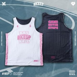KEEP TWIN LEOPARD JERSEY 黑白色 籃球 透氣 運動 豹紋 雙面 球衣 (KS349)