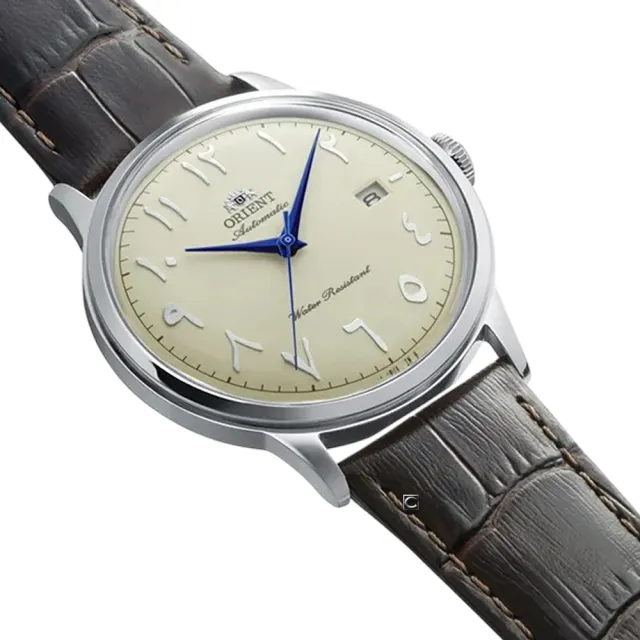 【ORIENT 東方錶】Bambino 爪夷文時標機械腕錶-40.5mm米白 RA-AC0039Y 七夕 送禮自用