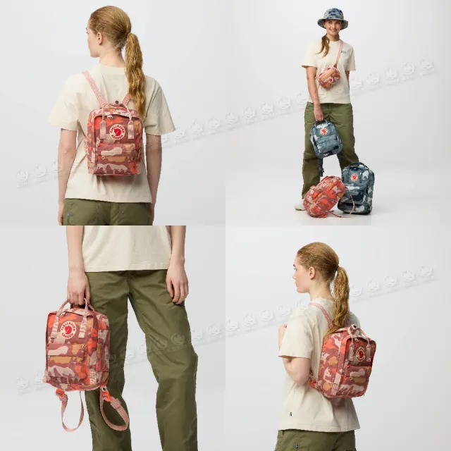 【Fjallraven】雙11 Kanken Graphics Mini背包7L《雨雲藍/隱藏動物》F23200357/小背包
