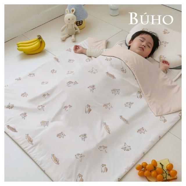 【BUHO 布歐】零度冰眠紗涼感兒童睡墊三件組《多款任選》(鋪棉睡墊+涼被+記憶枕)