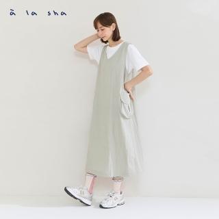 【a la sha】貓咪大口袋2WAY背心洋裝