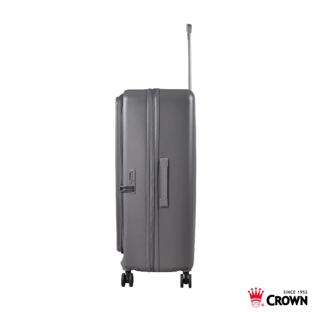 【CROWN 皇冠】Airstride 28吋 前開式擴充拉鍊拉桿箱(行李箱 旅行箱)