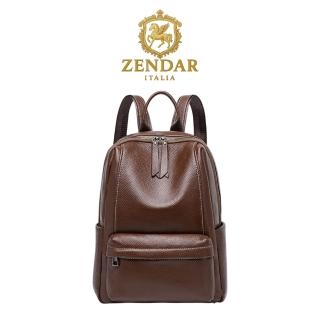 【ZENDAR】台灣總代理 頂級超柔軟小牛皮後背包 索倫系列 (咖啡色)