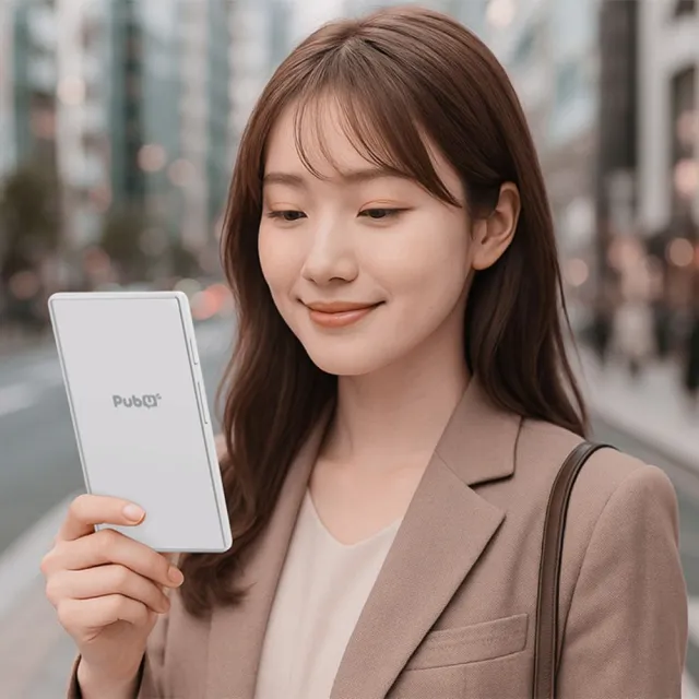 【Pubu】Pubook Mobile 6.13吋黑白手機型電子閱讀器 x 飽讀電子書Lifetime