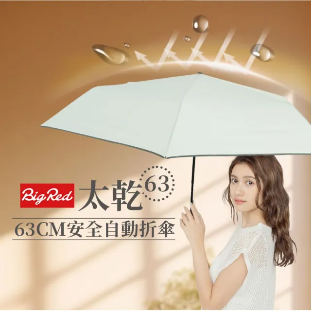 【雨傘王】BigRed 太乾系列 自動傘 折疊傘 5級防潑水 分段收傘 快乾 防回彈 抗風 多人撐(終身免費維修)