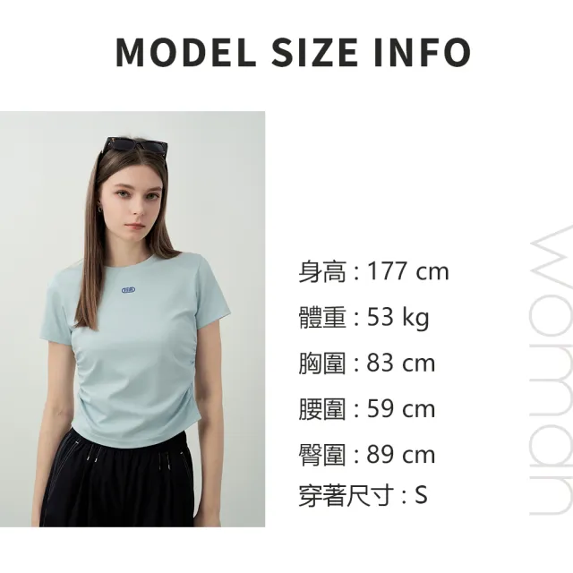 【ELLE ACTIVE】女款 撞色領口翻領短袖針織上衣-深藍色(EA26S4W5105-39)