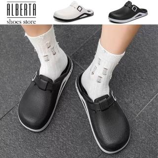 【Alberta】男鞋40-45 包頭半拖鞋 懶人拖鞋 2色