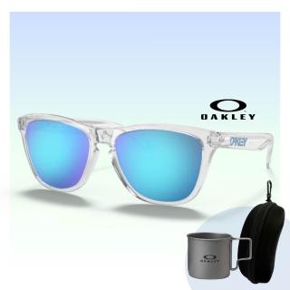 【Oakley】Frogskins 亞洲版 休閒抗UV太陽眼鏡(OO9245-A7 Prizm sapphire 鏡片)