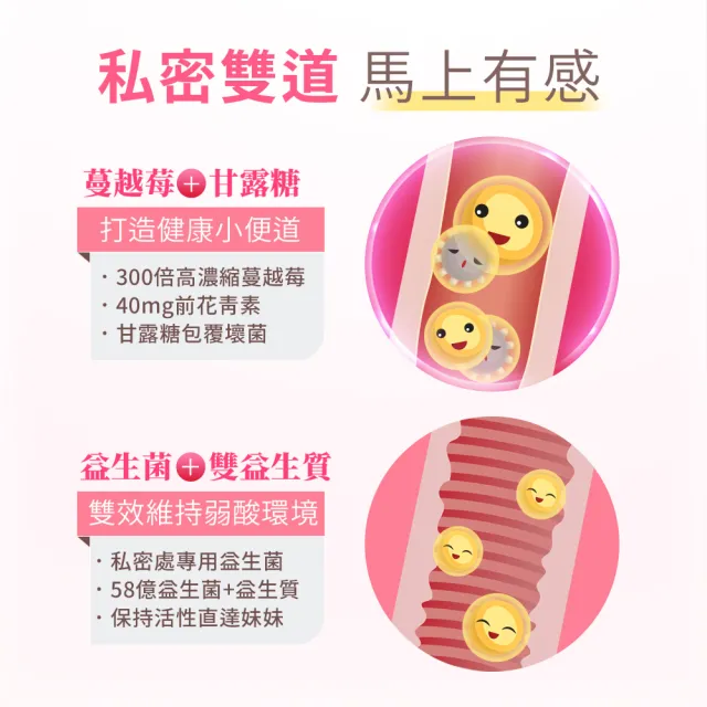 【亞柏生醫Arber Labs】私密蔓越莓益生菌-女性保養、私密雙道保養、小便道、私密道(3盒組 共45包)