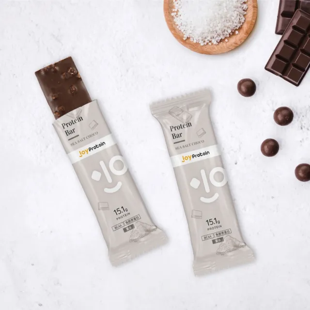 【joyprotein】海鹽巧克力蛋白棒40g*10支/盒(每支含15.1g蛋白質)(高蛋白、餅乾、零食、點心、營養棒、現貨)