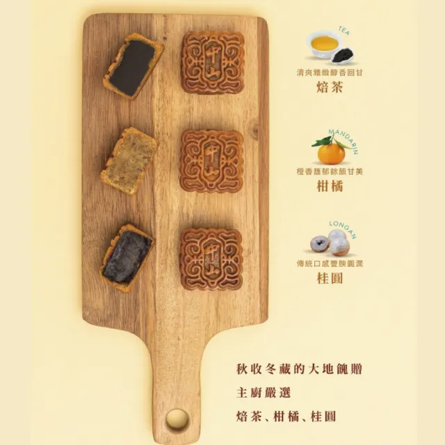 【中山招待所】星月典藏廣式月餅禮盒x2(6顆/盒)蛋素(清香柑橘/炭香桂圓/靜岡焙茶)中秋伴手禮 年節禮盒