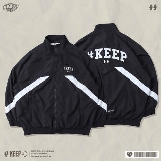 KEEP ARC SHADOW SPORTS JACKET 弧影運動外套 黑色 閃電 落肩 網布內裡 風衣 外套 (KS332)