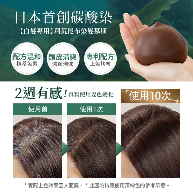 【台隆手創館】Sastty利尻昆布 白髮用染髮慕斯180g(黑色/深棕色)