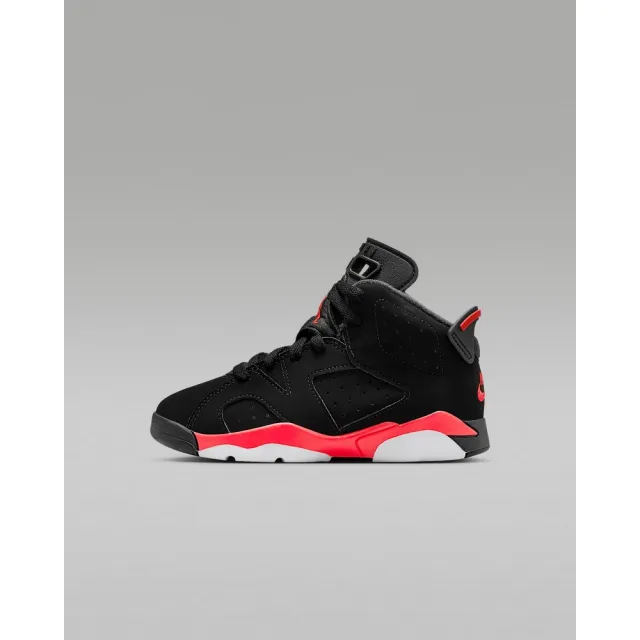 【NIKE 耐吉】運動鞋 籃球鞋 中大童鞋 JORDAN 6 RETRO PS 喬丹 緩震 抓地力 高筒 黑 (IQ1277001)