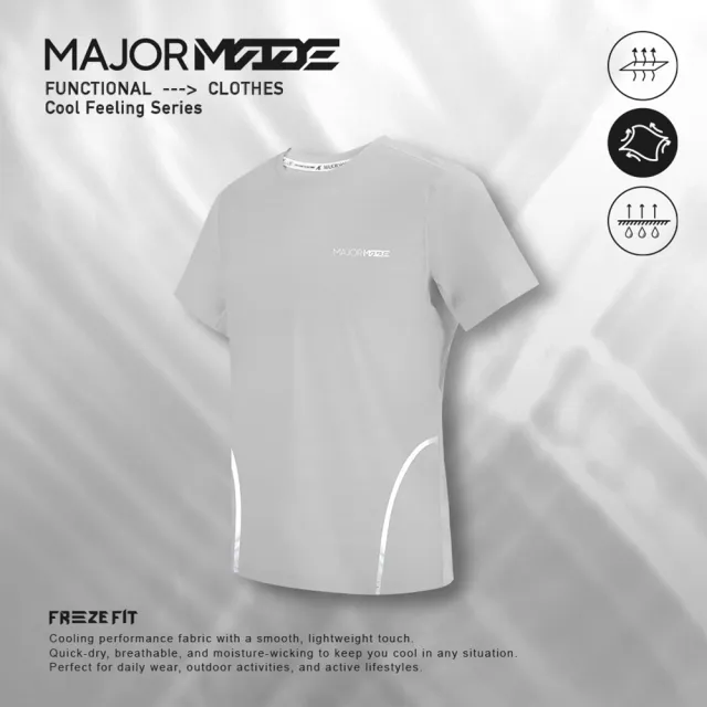 【MAJOR MADE】反光條小格機能涼感T(機能短袖/涼感上衣/短袖)