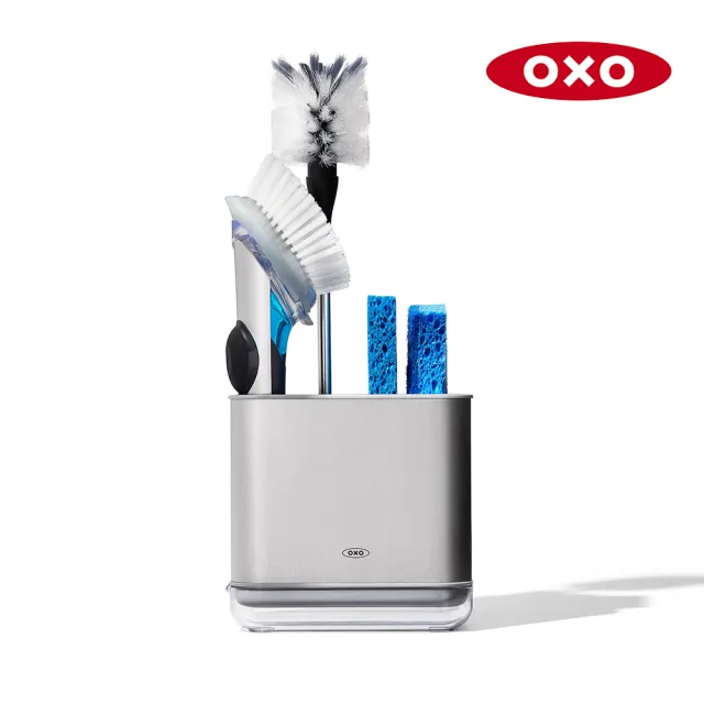 【OXO】直立式收納置物架-不鏽鋼(兩色任選)