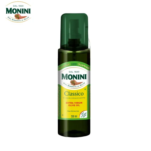 【Monini】莫尼尼特級初榨橄欖油200ml噴瓶(可生飲/出廠酸價0.3%/義大利市佔第一名)
