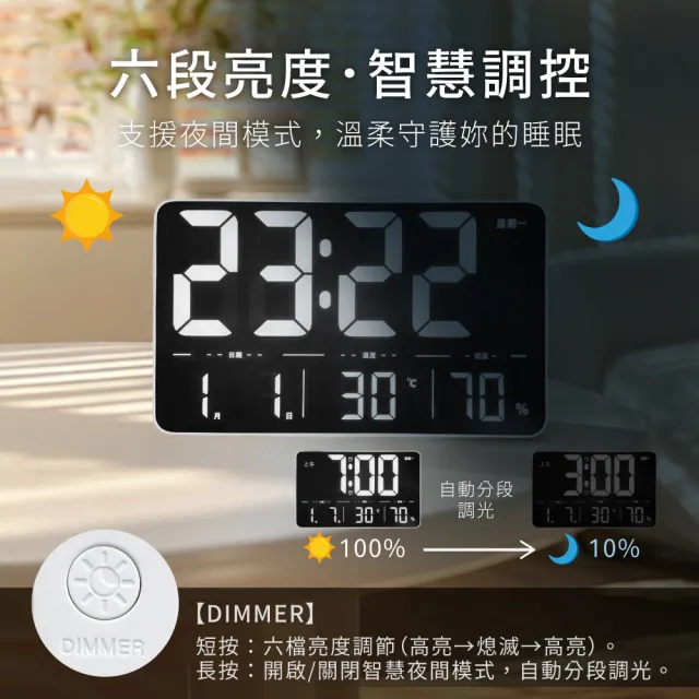 【KINYO】LED萬年曆遙控電子鐘 數字鐘 鬧鐘(日期 星期 溫溼度顯示 遠端遙控 TD-3031)