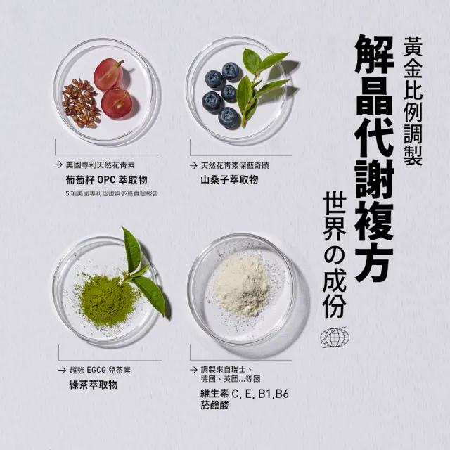 【TAIZAKU 火星生技】強化型 赤晶對策EX 5送1入 60錠/盒(解晶代謝科技 代謝 綠茶 海鮮救星)