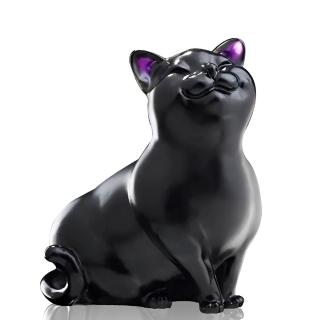 【琉璃工房】親親 貓咪黑貓動物寵物生肖擺飾(生日/收藏/節慶/退休/友誼)