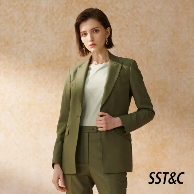 【SST&C】女裝 青瓷綠船型領短袖T恤8762405002(換季55折)