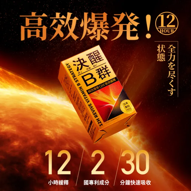 【TAIZAKU 火星生技】決醒對策B群  3盒 60錠/盒(維他命 緩釋 精神 體力)