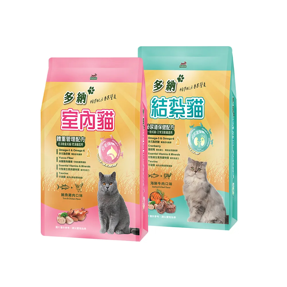 【Donna 多納】室內貓體重管理/結紮泌尿保健9kg-2入組(貓飼料/貓乾糧/貓糧/化毛保健/泌尿道飼料/官方直營)